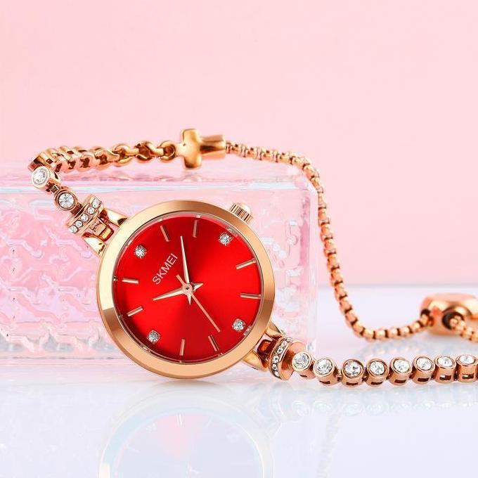 Watchtime- Jam Tangan Wanita Analog Tali Stainless Skmei 1854
