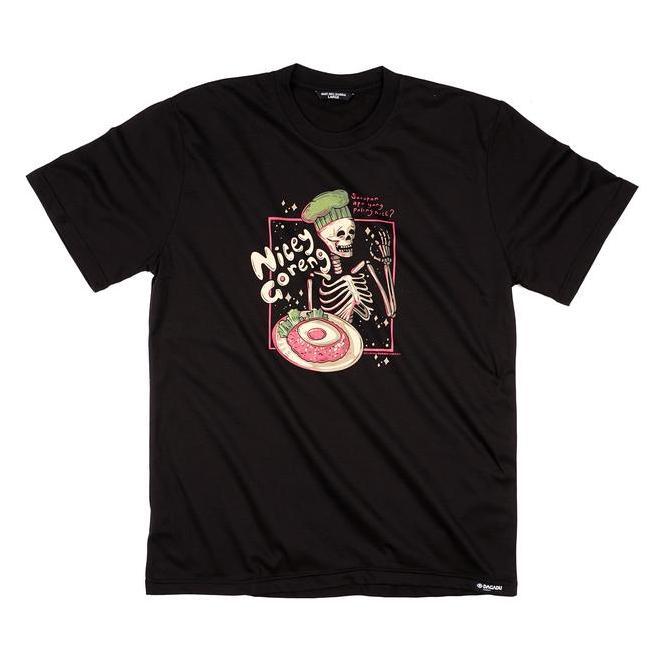 Kaos Dagadu Orinal Lengan Panjang Pendek Nicey Goreng - Hitam free ganci