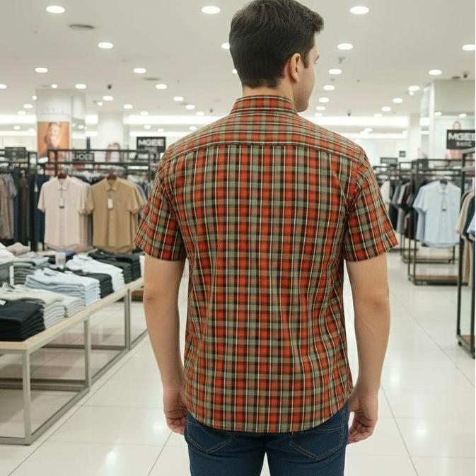 Mgee KEMEJA PRIA LENGAN PENDEK REGULER FIT MGEE BASIC 0R191NALS