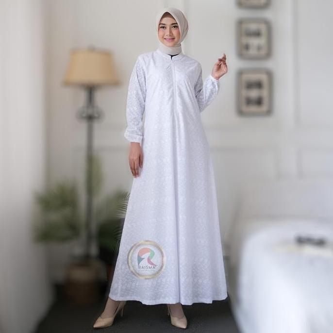 Gamis Putih Katun Jepang / Gamis Untuk Umroh Haji / Baju Gamis Putih