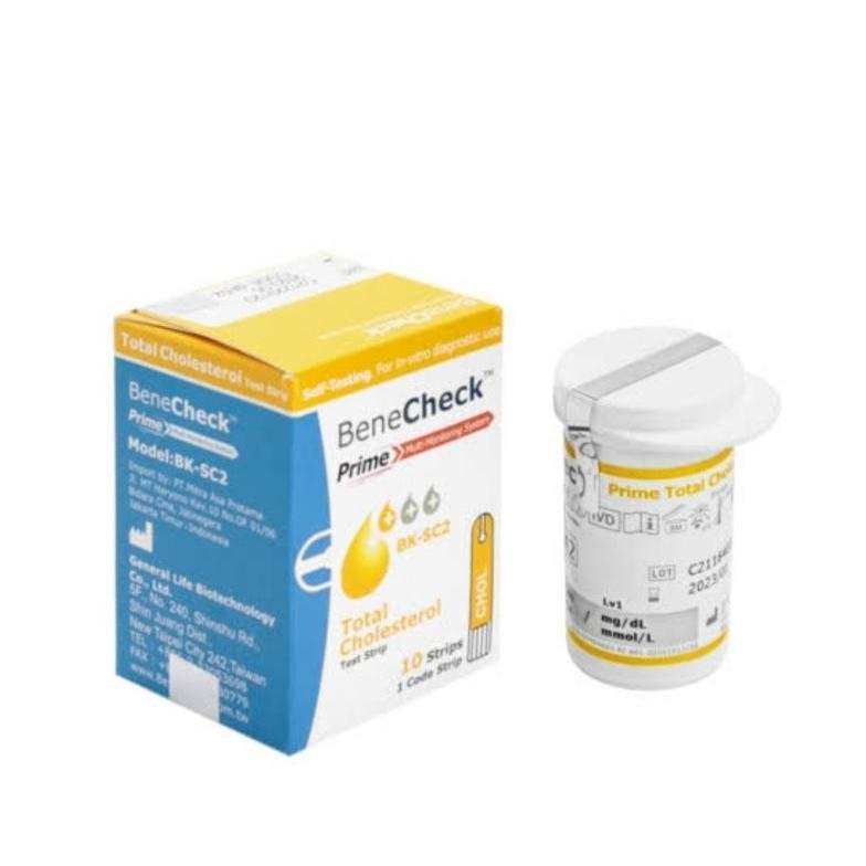 Prima Medic - Benecheck Prime Cholesterol Strip isi 10 - Alat Test Cek Kolesterol
