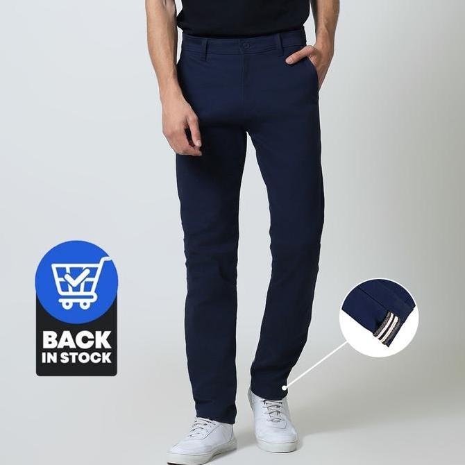 Boyboying- Edwin Jeans - Celana Panjang Chinos Pria Slim Fit Ferando Dark Navy Celana Chino Pria Sel