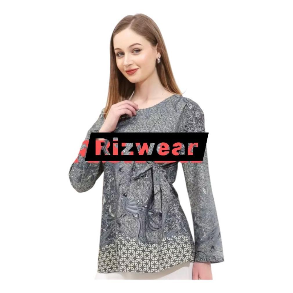 Unik Atasan Batik Wanita Blus Cewek Remaja Dewasa Lengan Panjang Murah