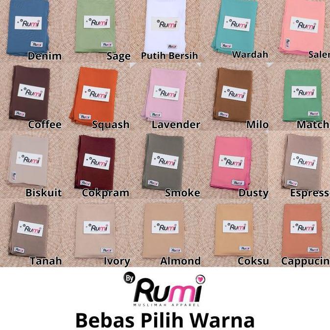 Kidsrelig- Rumi Hijab - Paket Usaha Isi 7 Pcs Jilbab Kids Salma Segitiga Instan Jersey Malay Anak Us