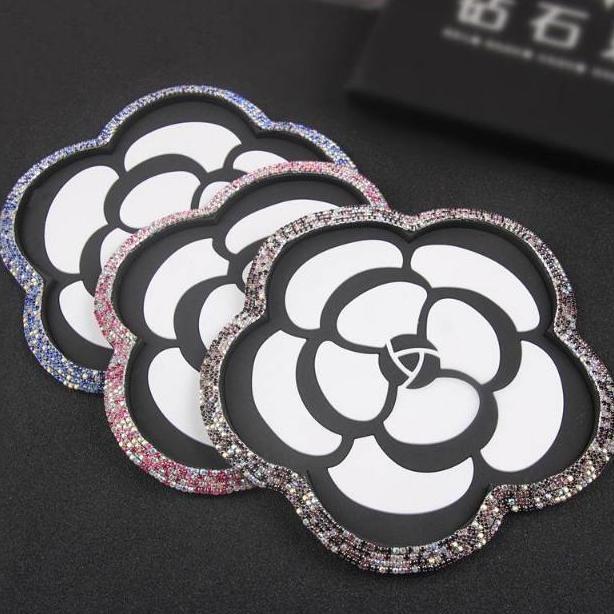 Motif Bunga blink blink Alas / Tatakan Anti Selip slip Matte Dashboard Mobil Kualitas Tebal