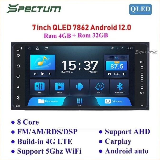 * HEADUNIT ANDROID 7" SPECTUM TS10S, OEM TOYOTA,QLED DSP 4G GPS CARPLAY *