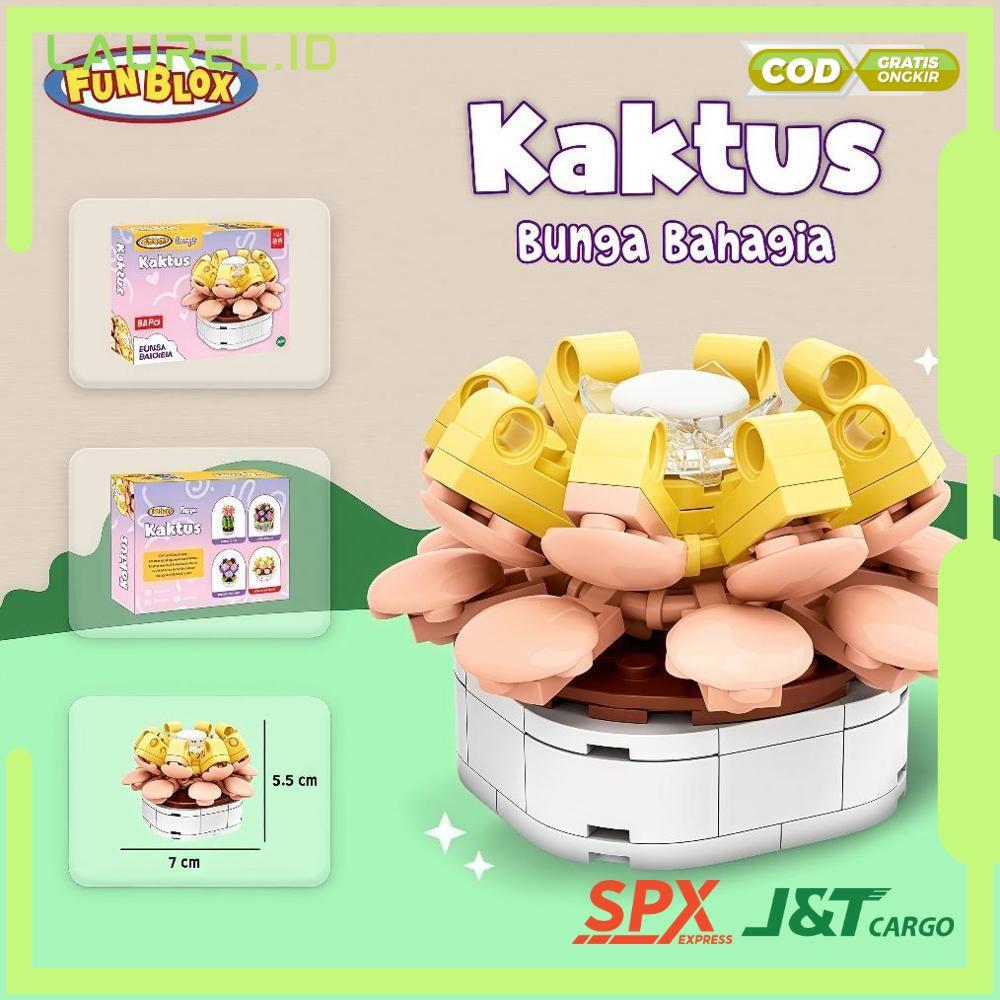 Kaktus FunBox/Building Blok Botanicals Bunga Mini / Mainan Bricks Lego/Nano Block Flower Toy - RO30-