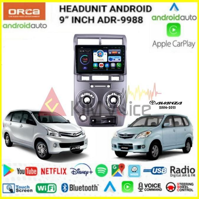 '' HEAD UNIT ANDROID ORCA OEM AVANZA /XENIA LAMA 2004-2011 SOKET PNP *