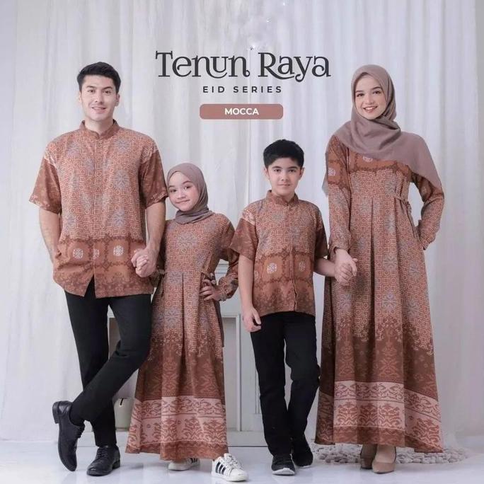Terbaru Laris, Family Set Tenun Raya Ied Series Luxury Baju Couple Keluarga Dress Dewasa Muslim Gami