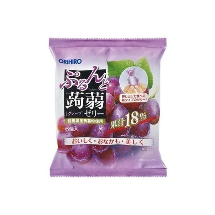Bisakirim- Orihiro Grape Konyaku Pouch Jelly / Jelly Jepang Rasa Anggur 120 Gram
