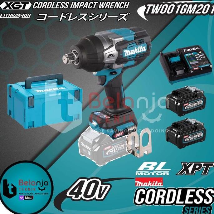 Promo Makita Impact Wrench Baterai TW001GM201 Cordless Brushless TW001 40V Diskon