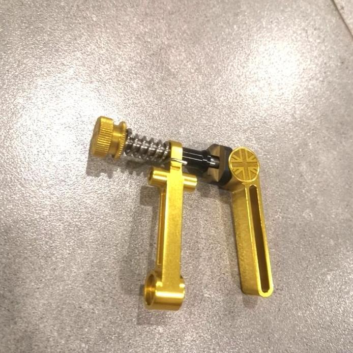 Seatclamp F-PLUS union Jack GOLD for Seli BromptonN 3sixty kreuz