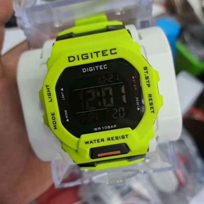 Jam Tangan Digitec Pria DG 5169 Hijau Stabilo New Digital Original