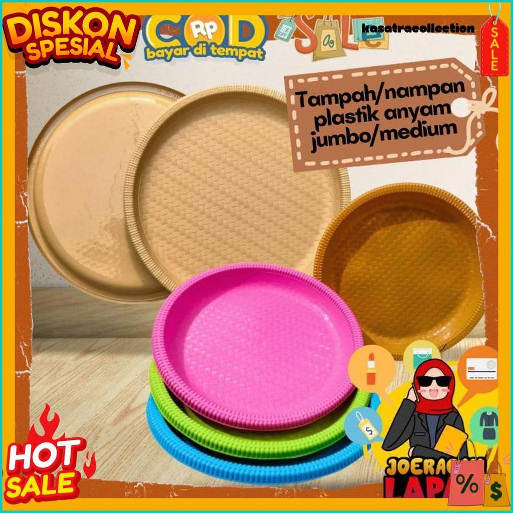 [Joeragan Lapak] Tampah Jumbo Diameter 54 Cm Motif Anyam Ukuran Besar Dan Medium L Dan Xxl Nampan Tu