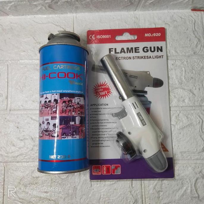 2 Item Gas Torch + Gas Flame Gun BBQ Alat Panggang BBQ
