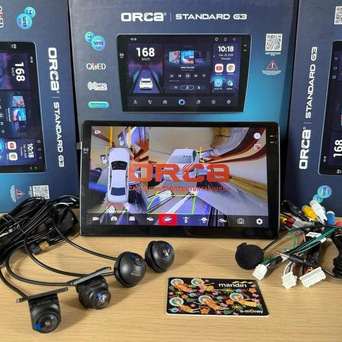 VIRALL HEAD UNIT ANDROID ORCA 9" RAM 4GB + 128GB ROM ORCA NEW STANDARD G3 RAM 4/128 GB NFC ''