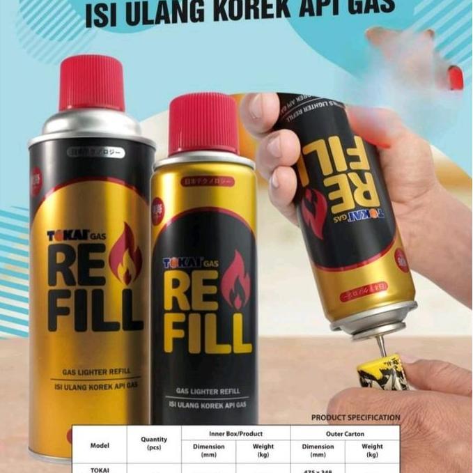 REFILL GAS ISI ULANG KOREK API TOKAI & M2000