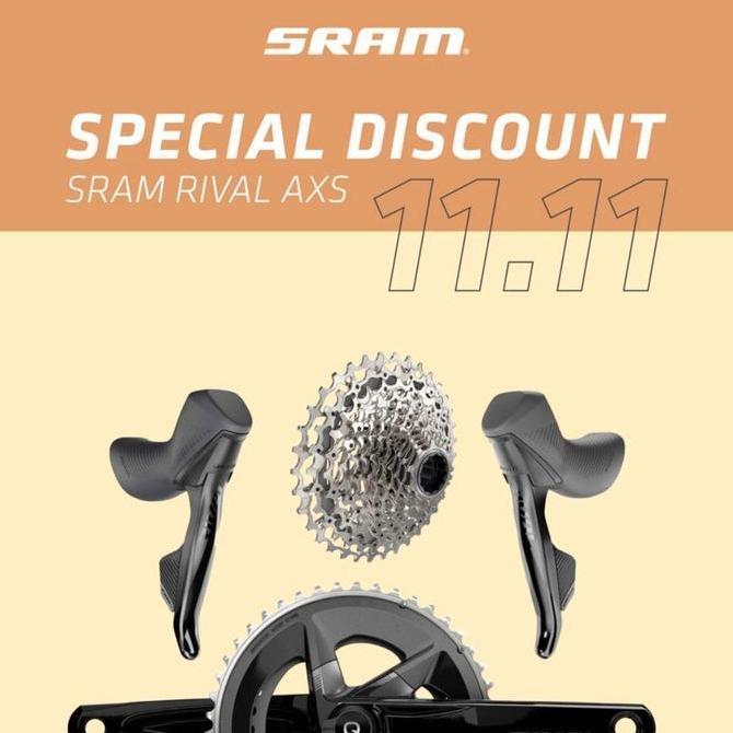 Groupset Sram Rival Etap Axs 2X12 Power Meter Promo Rotor
