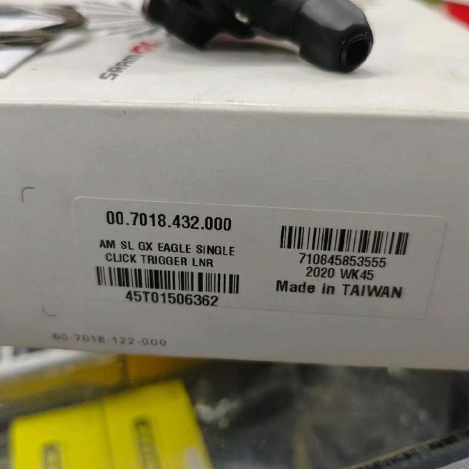 Sram Sl Gx Eagle 12 Speed Single Click Trigger Lunar Right Include Clamp Shifter - Shifting Lever Sh