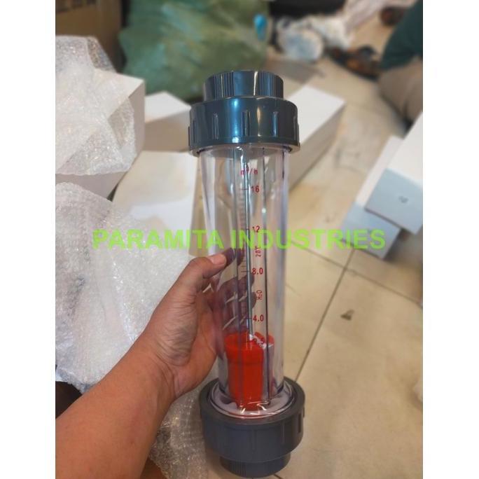 Flowmeter Rotameter 2,5-16 Meter Kubik Perjam / Rotameter 2" Inch Lzs 65 Plastic Tube 16 M3/H