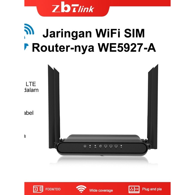 Hedva paradise - ZBT 4g router dengan slot kartu sim Tanpa Hadapan Hotspot 4G LTE Modem Router WIFI 