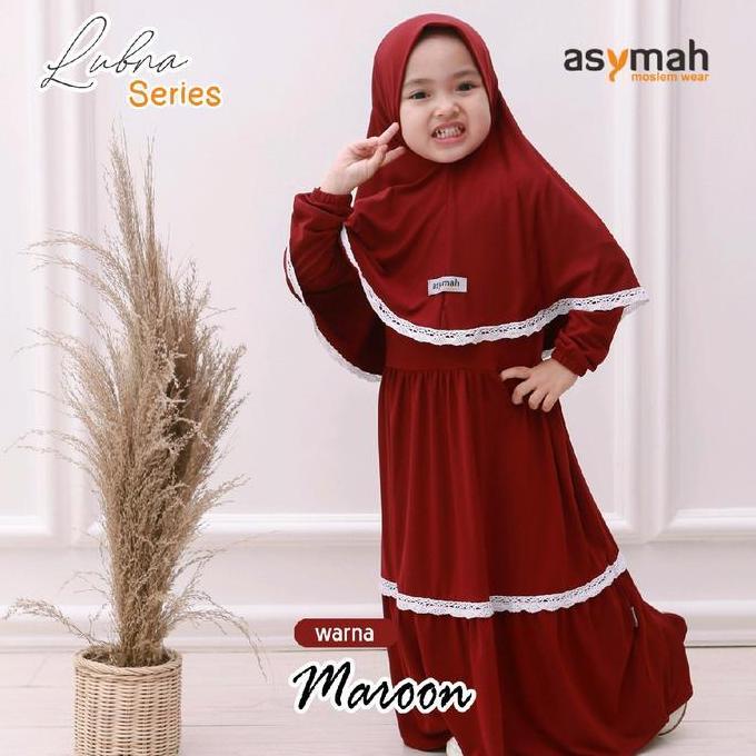 Gamis Cantik Daily Anak Lubna Series By Asymah - Gamis Anak Set Jilbab Original