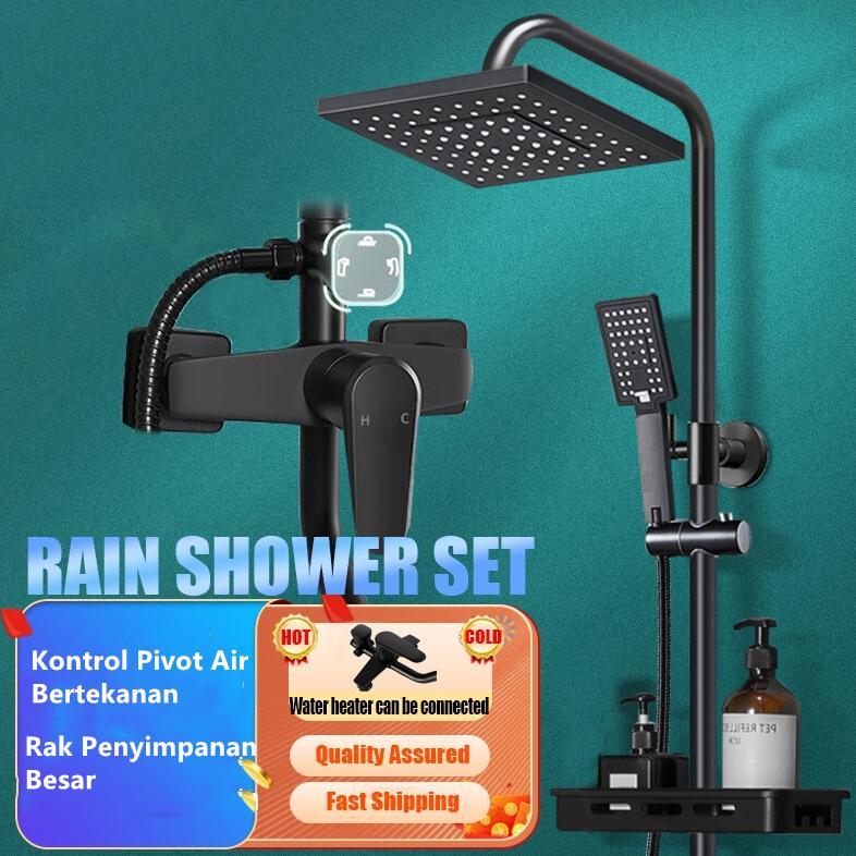 Shower Set Kamar Mandi Rain Shower/Shower Kamar Mandi Satu Set/Set Shower Air Panas Dingin