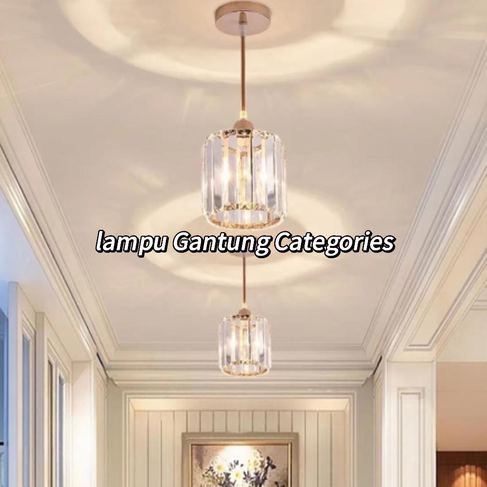 Lampu Plafon Gantung Kristal Minimalis Lampu kristal plafon rumah Lampu ceiling modern