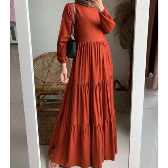 Regreg- Hanum Dress Premium /Dress Polos /Dress Busui /Gamis Busui/ Dress Rayon/All Size Muslim Nyam