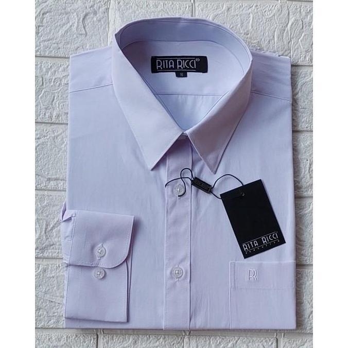 Kemeja Pria RITA RICCI Hitam Putih Lengan Panjang Pendek Regular Fit