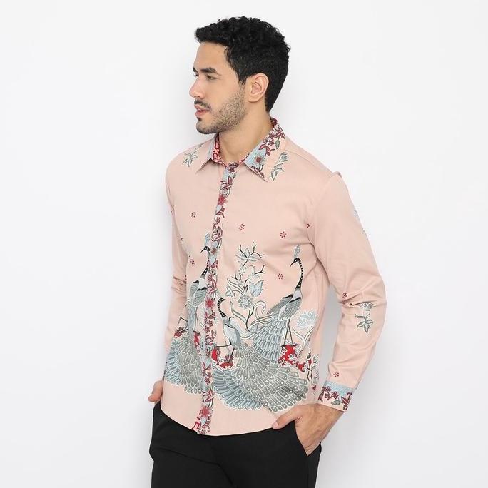 Kemeja Batik Pria Lengan Panjang / Batik Pink - 115 BBB