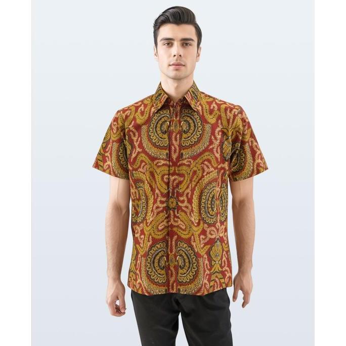 DANAR HADI - Kemeja Batik PE Kepet Sakembaran - 5KESK.78.0225 - Merah