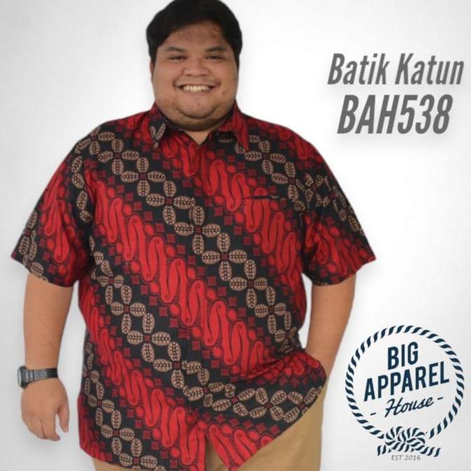 KEMEJA BATIK PRIA/COWOK UKURAN BESAR-JUMBO-BSIZE-XXXXXL (BAH538)
