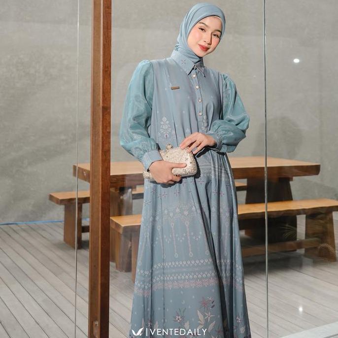 Regreg- Andira Maxy Gamis Pesta Kondangan Mewah 2025 Gaun Busui Wanita Muslim Bahan Malika Combi Org