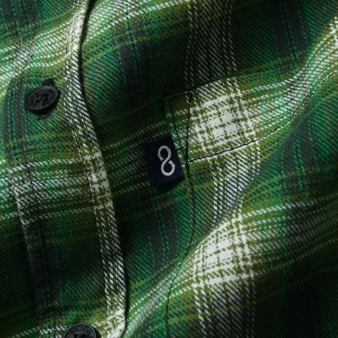 BROODIS Flanel Kemeja Pria Motif Terbaru Green Rabat