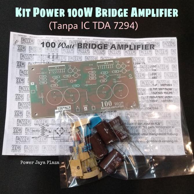 Kit Power 100W Bridge Amplifier Pcb Fibre glass TANPA IC TDA7294 HIGH QUALITY