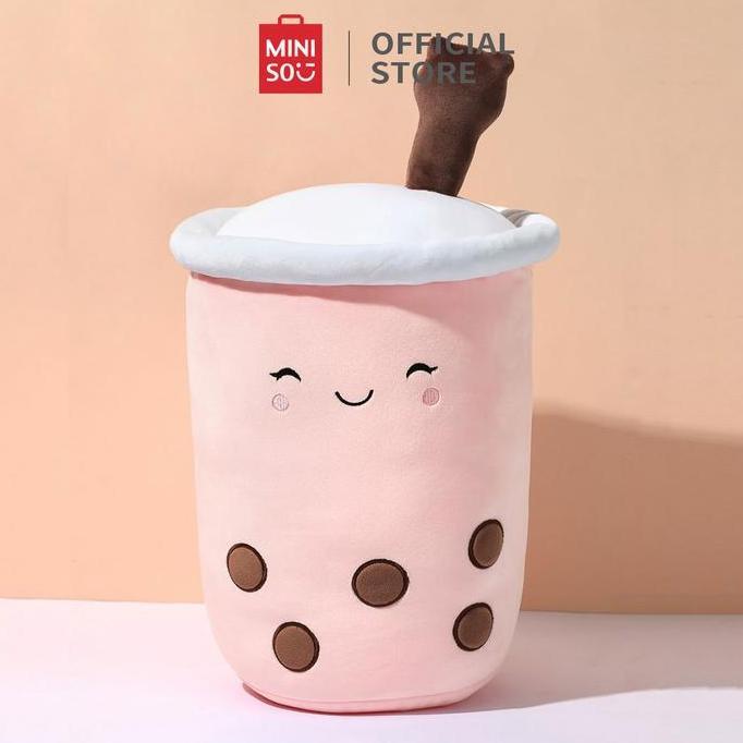 Lucuu- Miniso Boneka Boba Lucu Mainan Mewah Boba Milk Tea Lembut Boneka Anak