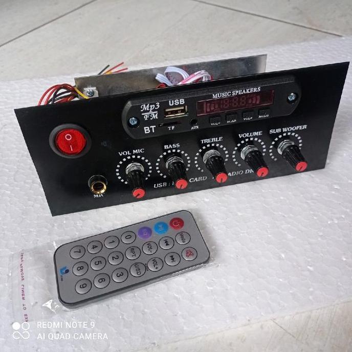rangkaian mesin speaker aktif mono plus USB player bluetooth Amplifier PROMO