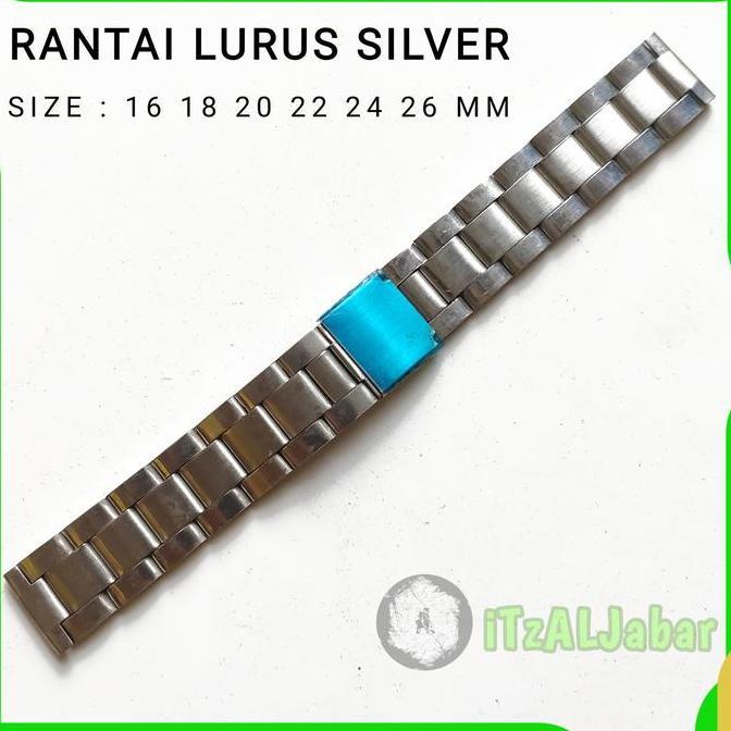 Tali Jam Tangan Rantai Stainless Strap Tali Jam Rantai Lurus Ready