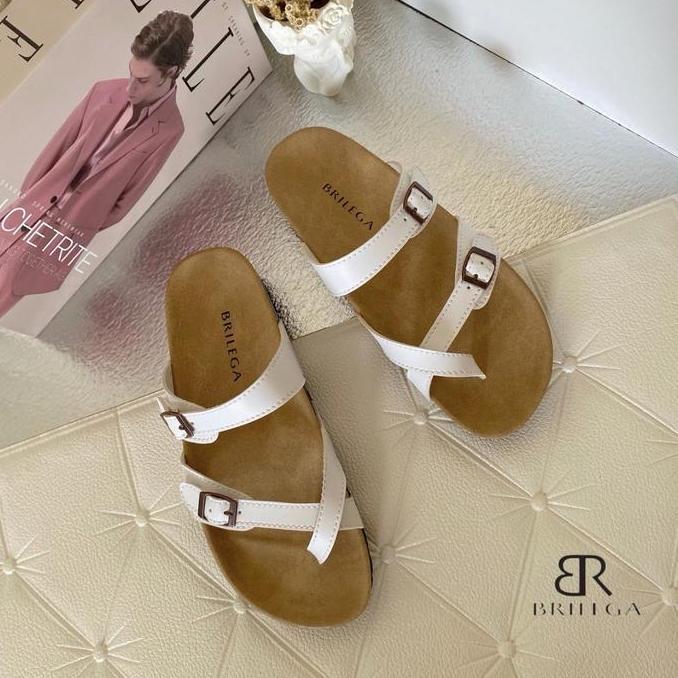 NEW BRILEGA DIORRY Sandal Casual Wanita Dengan Ketinggian Sole 3cm Sandal Puyuh Silang Tersedia Dari