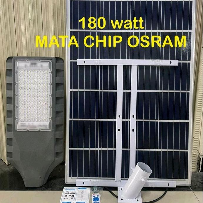 New Item, Pju Lampu Jalan Led Solar 180W Mata Osram / Lampu Pju Solar Panel Two In One Mata Chips Os