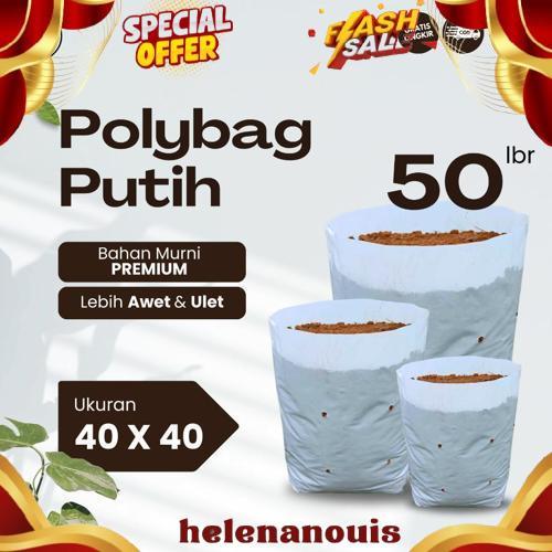 Polybag Putih 40 x 40 Isi 50 Lembar - Polybag Melon HARGA GROSIR Bigpromo