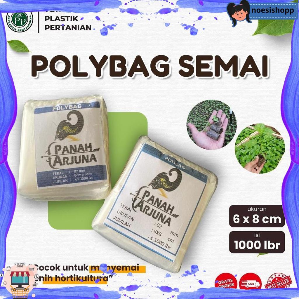 POLYBAG SEMAI CABE / POLYBAG SEMAI BENIH / POLIBAG / POLYBAG PEMBIBITAN - 6X8 CM ISI 1000 LEMBAR Gra