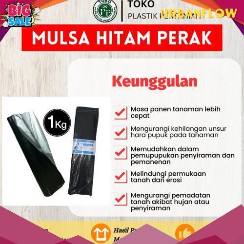 Plastik Mulsa Hitam Perak tebal 08 lebar 200 cm kemasan 1kg Top Seller