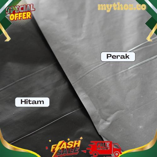 Plastik Mulsa Kemasan Hitam Perak Lebar 80 / 100 / 120 / 160 / 200 Kemasan 1 kg Top Seller