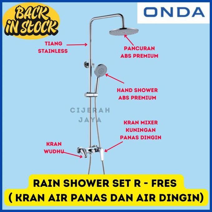 SHOWER COLOUMN SET ONDA R-FRES / SHOWER TIANG PANAS DINGIN ONDA PREMIUM / SHOWER COLOMN PANAS DINGIN