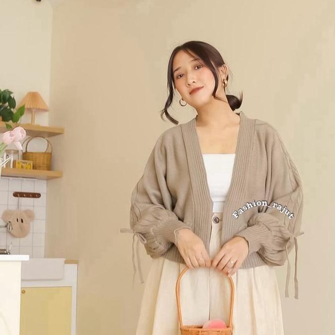 Cntikk- Denan Balero Cardy Batwing Atasan Rajut Wanita Model Klalawar Lengan Balon