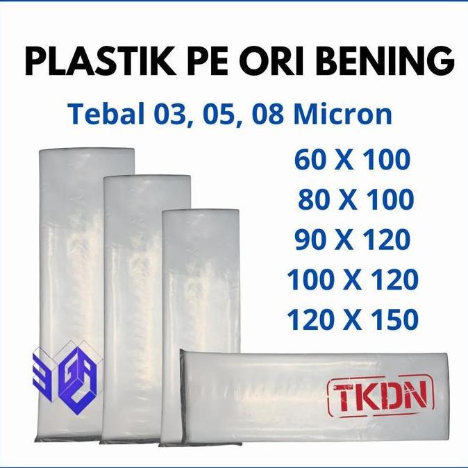 Blocke- Kantong Plastik Pe Ori Bening 60 X 100 80 X 100 90 X 120 100 X 120