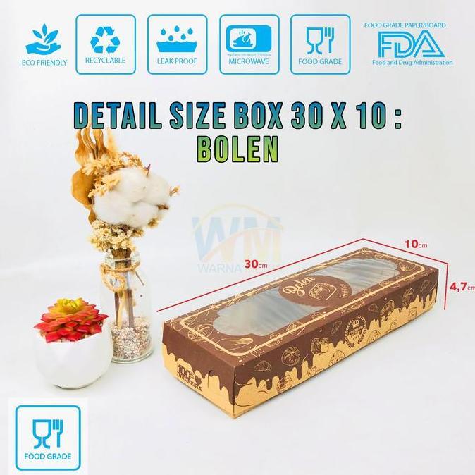 (isi 25pcs) Dus Box Bolen Pisang Isi 10 / Dus Kemasan Bolen Pisang / Box Bolen 30x10x5 / Box Bolen P