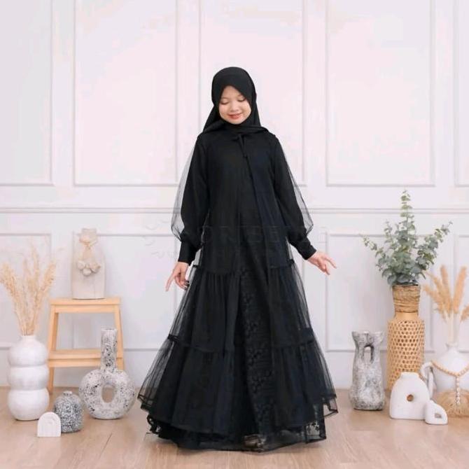 DISKON BAJU GAMIS ANAK TANGGUNG 8-13 TAHUN MODEL TERBARU ELLEA DRESS KIDS - MEWAH, KONDANGAN, MUSLIM